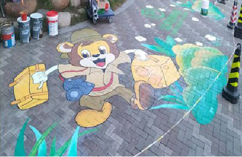 晋江夏季画地面彩绘会遇到的问题